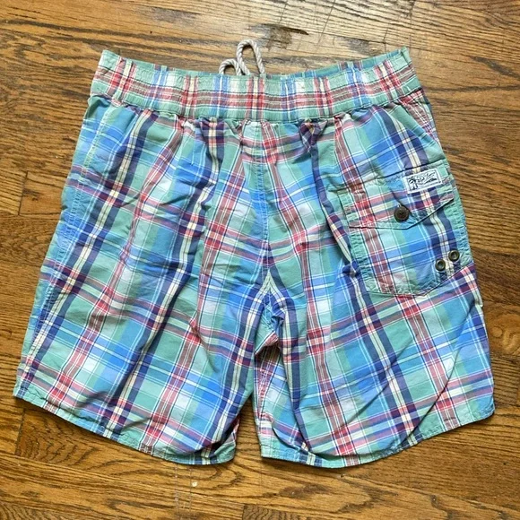 POLO Ralph Lauren plaid swim trunks medium - Picture 4 of 6